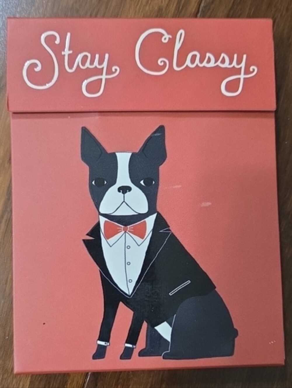 MOLLY & REX POCKET NOTEPAD STAY CLASSY FRENCHIE IN TUXEDO
